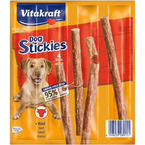 VITAKRAFT Dog Stickies, s govedinom, poslastica za pse, 4x11g