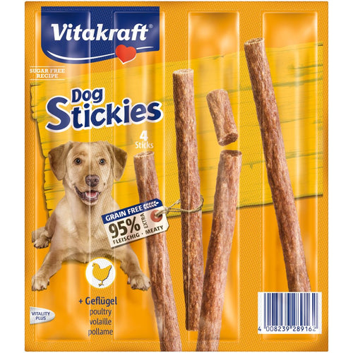 VITAKRAFT Dog Stickies, s peradi, poslastica za pse, 4x11g