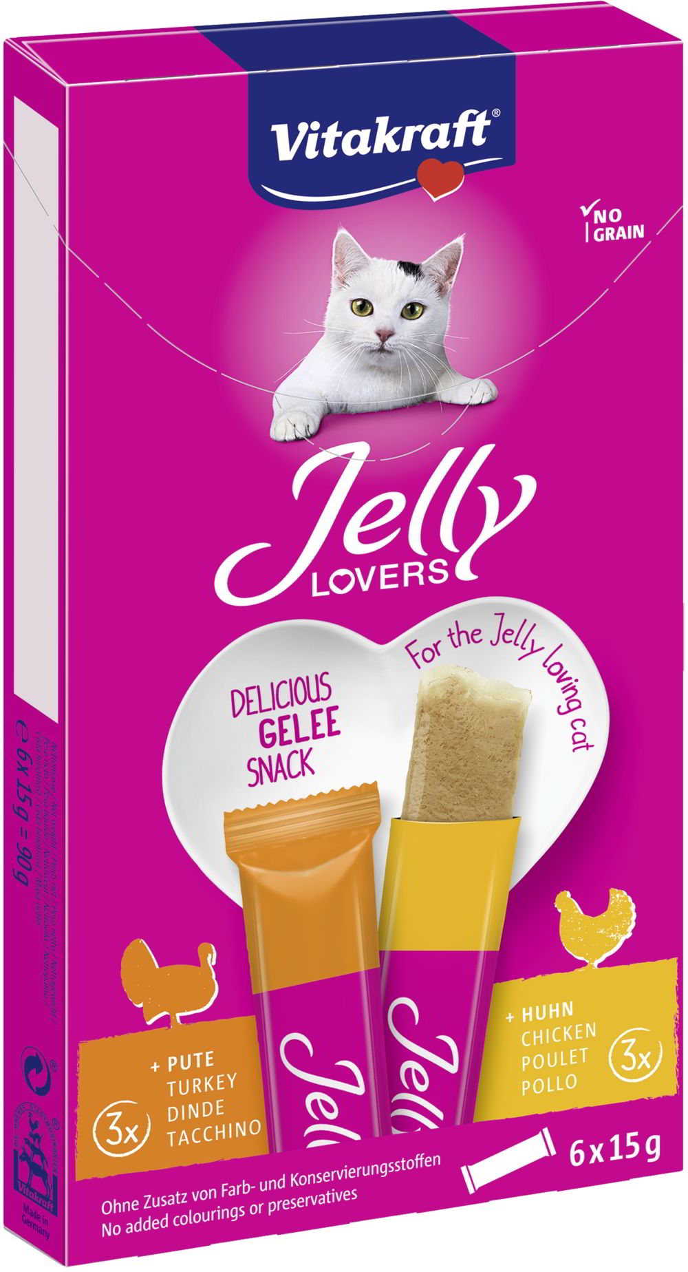 VITAKRAFT Jelly Lovers, socni zele, 3x piletina i 3x puretina, 6x15g