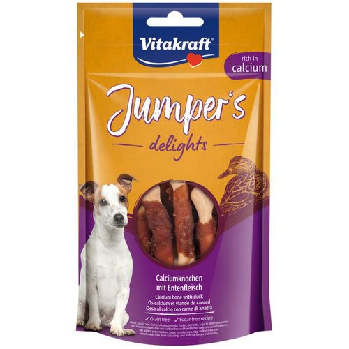 VITAKRAFT Jumper's delights Duck Bones, s kalcijem, poslastica za pse, 80g