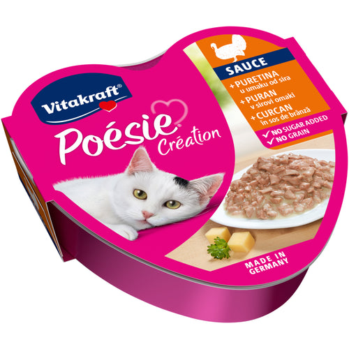 VITAKRAFT Poesie DeliSauce, s puretinom i sirom, u umaku, 85g