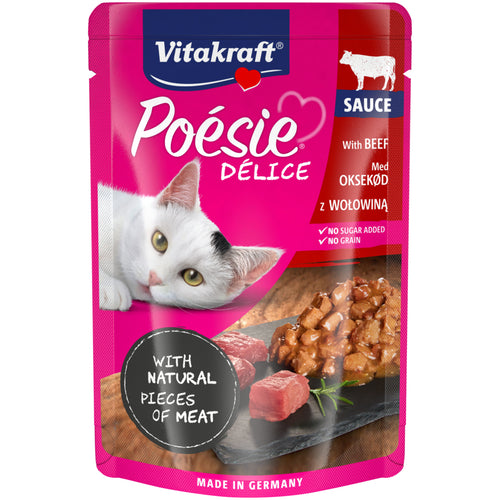 VITAKRAFT Poesie DeliSauce vrecica, govedina 85g
