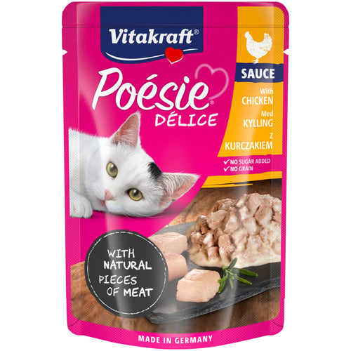 VITAKRAFT Poesie DeliSauce vrecica, piletina 85g