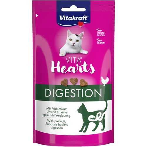 VITAKRAFT Vita Hearts Digestion, poslastice za macke s piletinom, 40g
