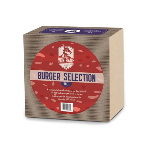 Von BARF Burger Selection, govedina, sirova zamrznuta hrana za pse, 5x200g