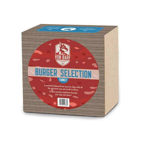 Von BARF Burger Selection, puretina, sirova zamrznuta hrana za pse, 5x200g