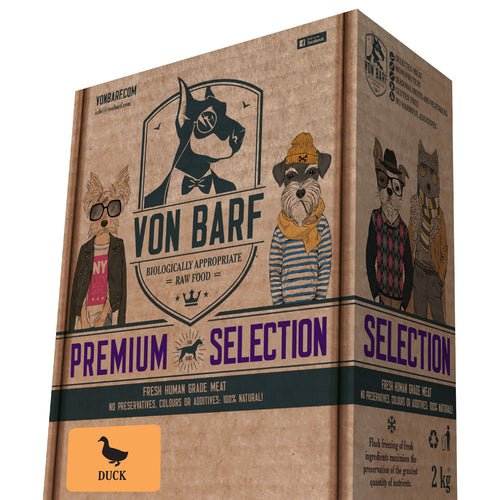 Von BARF Premium Selection, pacetina, sirova zamrznuta hrana za pse, 8x250g