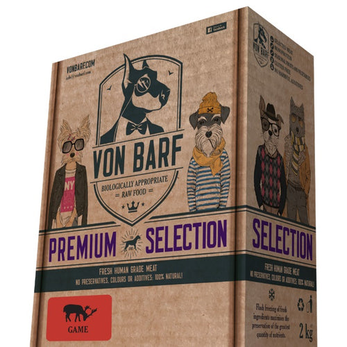 Von BARF Premium Selection divljac, sirova zamrznuta hrana za pse, 8x250g