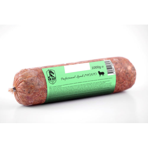 Von BARF Professional, monoprotein janjetina, sirova zamrznuta hrana za pse, 1kg