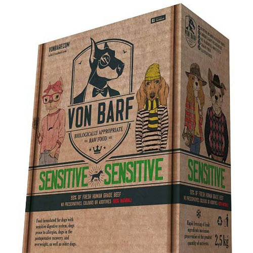 Von BARF Sensitive, sirova zamrznuta hrana za pse, 2,5kg