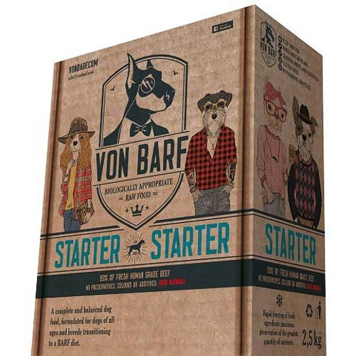Von BARF Starter, sirova zamrznuta hrana za pse, 2,5kg