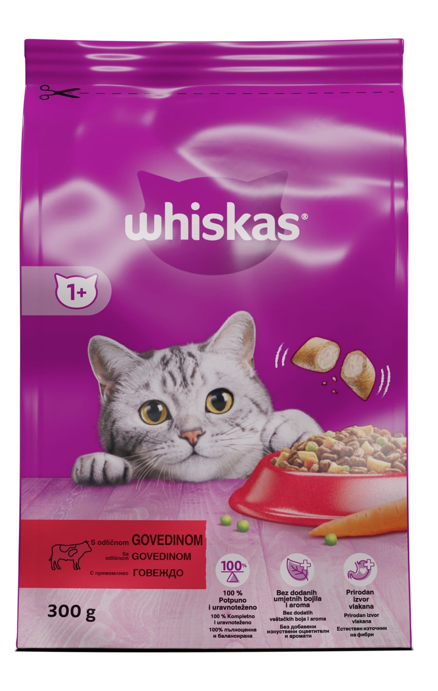 WHISKAS Govedina 1+ 300g