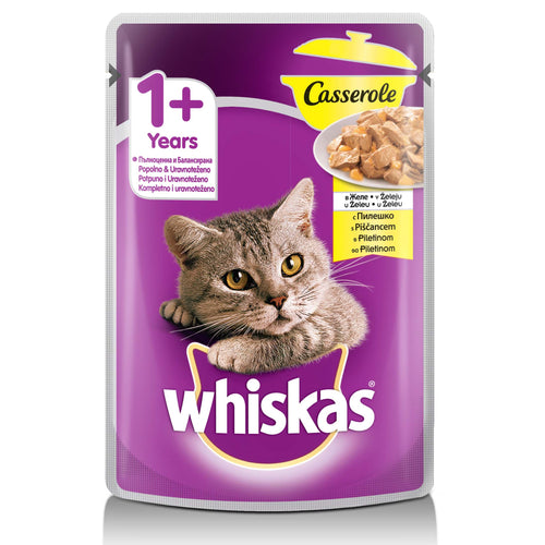 WHISKAS Vrecica Casserole s Piletinom 85g