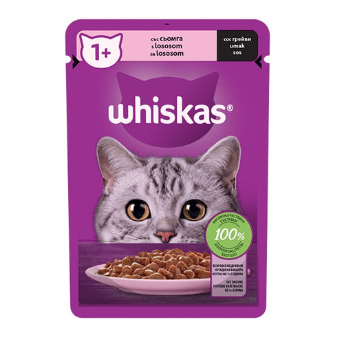 WHISKAS Vrecica Losos u umaku 1+, 85g