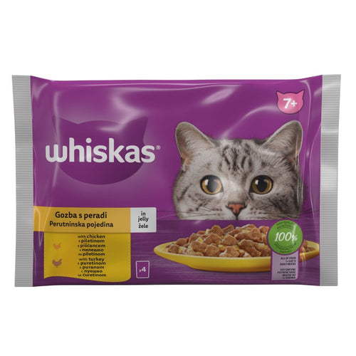 WHISKAS Vrecice Izbor Peradi SENIOR 4x85g