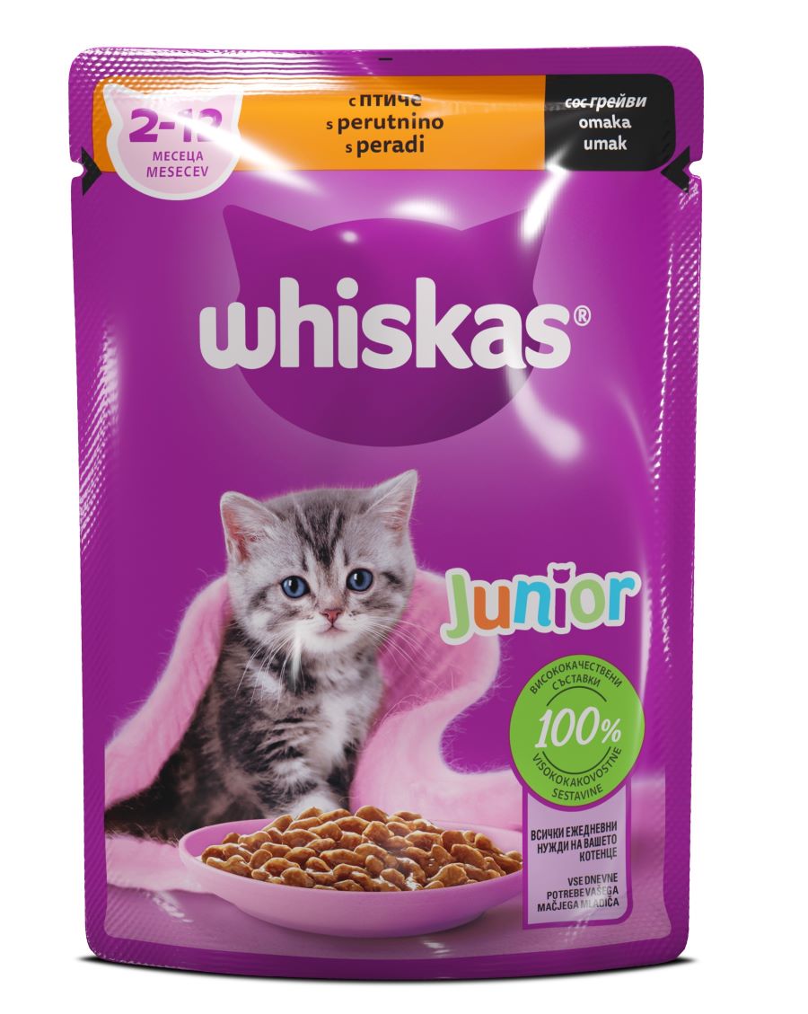 WHISKAS Vrecice JUNIOR Perad 85g