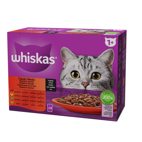 WHISKAS Vrecice Multipack Klasicni izbor 12x85g