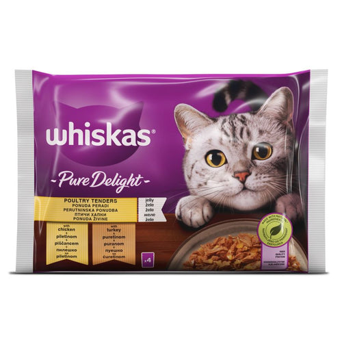 WHISKAS Vrecice Pure Delight Izbor peradi 4x85g 