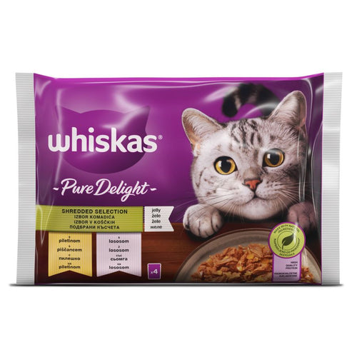 WHISKAS Vrecice Pure Delight Mjesani izbor 4x85g