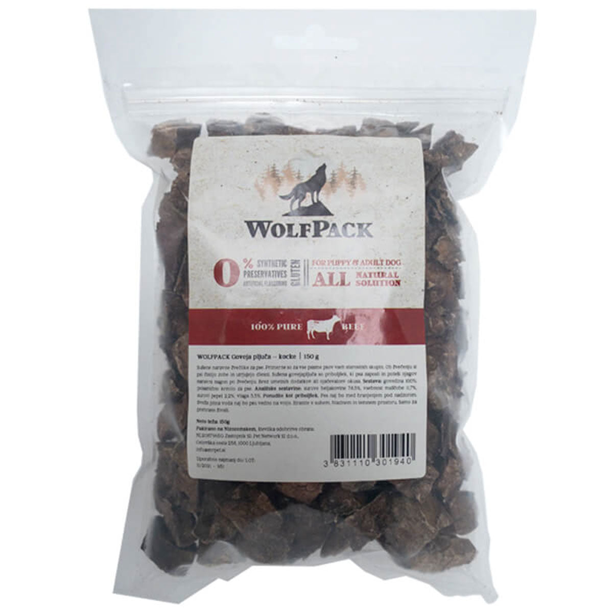 WOLFPACK  Goveđa pluca, kockice, 150g