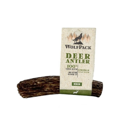 WOLFPACK Jelenji rog M, 100% prirodna zvakalica, 76g-150g