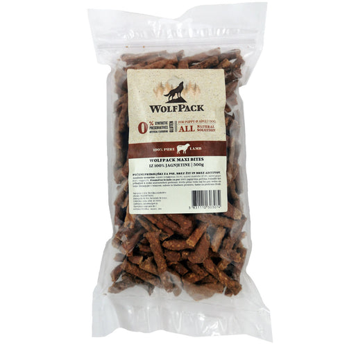 WOLFPACK Maxi bites, 100% janjetina, peceno meso, bez zitarica, 500g