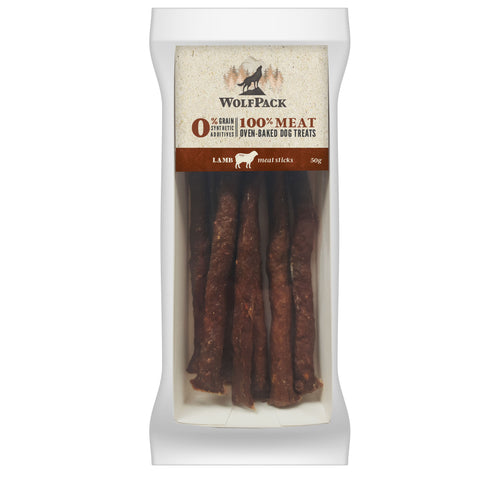 WOLFPACK Meat sticks, 100% janjetina, 50g 