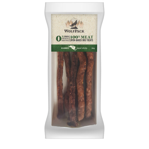 WOLFPACK Meat sticks, 100% kunicevina, 50g 