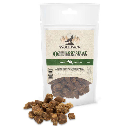 WOLFPACK Mini bites, 100% kunicevina, peceno meso, bez zitarica, 85g