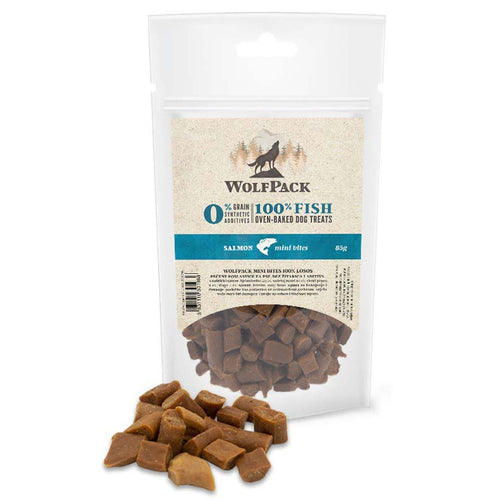 WOLFPACK Mini bites, 100% losos, peceno meso, bez zitarica, 85g
