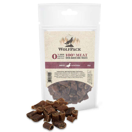 WOLFPACK Mini bites, 100% pacetina, peceno meso, bez zitarica, 85g
