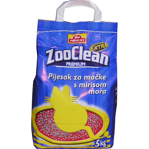 ZOO CLEAN Premium, grudajuci mineralni pijesak za macke, mirisni, 5kg