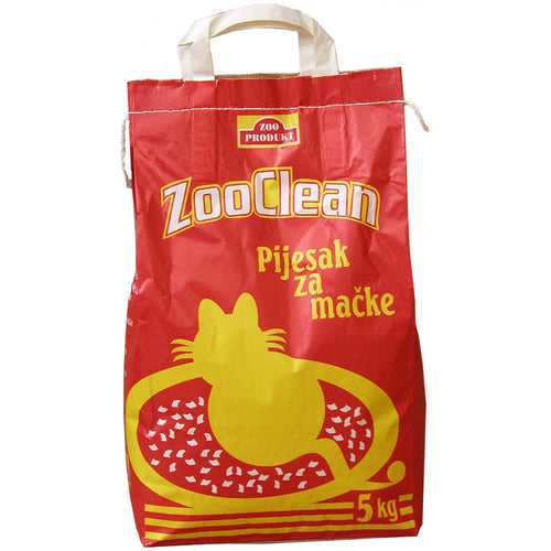 ZOO CLEAN Regular, grudajuci mineralni pijesak za macke, bezmirisni, 5kg