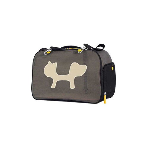 UNITED PETS Torba za macke Mesh, nosivost do 7kg, crno/zuta, 44x23x28cm